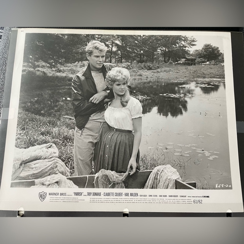 Vintage movie still/ photograph from “Parrish” (1961) Troy Donahue.